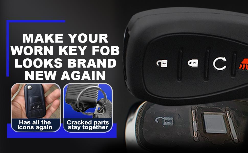 2pcs Compatible with Ford Key Fob Cover Case Key Chain for Ford Explorer F150 Fusion Bronco Transit F250 F350 F450 F550 F650 F750 Ranger Maverick Accessories Shell Carbon Fiber Black