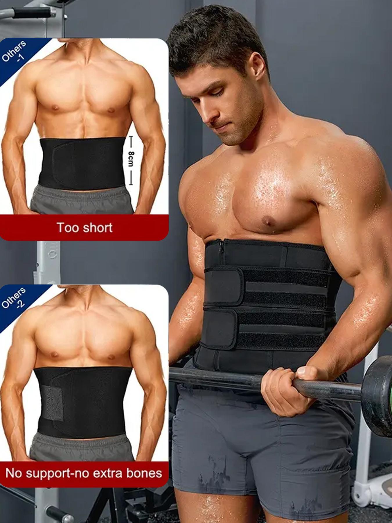 Men's Zipper Adjustable Compression Fajas Body Shapewear, Basic Casual Minimalist Comfort Tummy Control Waist Trainer for All Seasons, Waist Cincher for Men Daily Wear, Waist Girdle Trainers