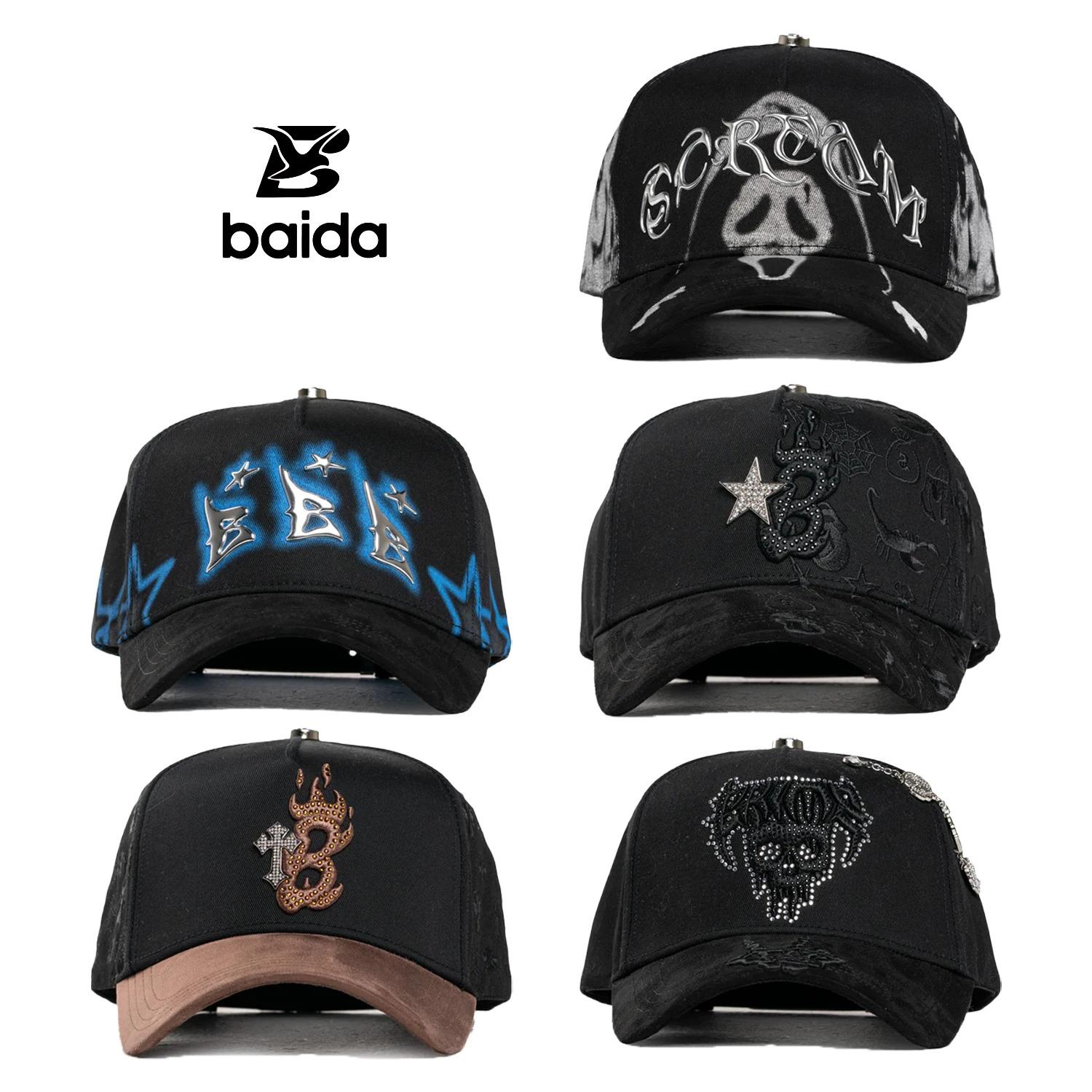 Personalized Caps New Hat Caps Barbas 5-Panel Hats Suede Baseball Cap with Diverse Embellishments & Designs