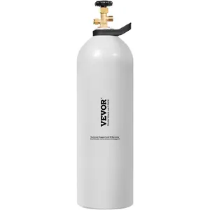 VEVOR CO2 Tank, 2.5 lbs New Aluminum Alloy Cylinder, CO2 Air Tank with Light Gray Spray Coating, CGA320 Valve Adjustable Pressure, DOT Approved Cylinder for Draft Beer Dispensing and Soda Maker