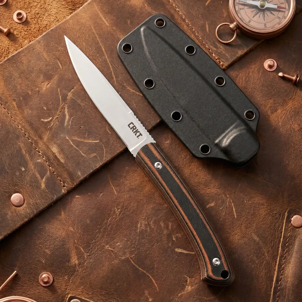New Model 2382 Compact Fixed-Blade Knife (with Sheath), 8Cr13Mov Blade, G10 Handle—a Portable Jungle Survival Knife, Outdoor Knives, Ideal for Hiking, Camping, Mountaineering, and Cutting Tasks; Makes A Great Gift