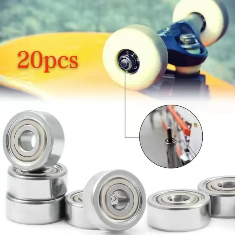 20pcs 625ZZ deep groove ball bearing set 5mm x 16mm x 5mm is suitable for components such as skateboards, roller skates and 3D printers. Skateboard Bearings