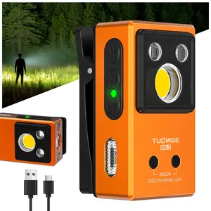 USB-C Rechargeable Mini Tactical Flashlight, Portable Edc LED Torch with Magnetic Clip, 270lm Focus & Flood Light, Ideal for Outdoor Use