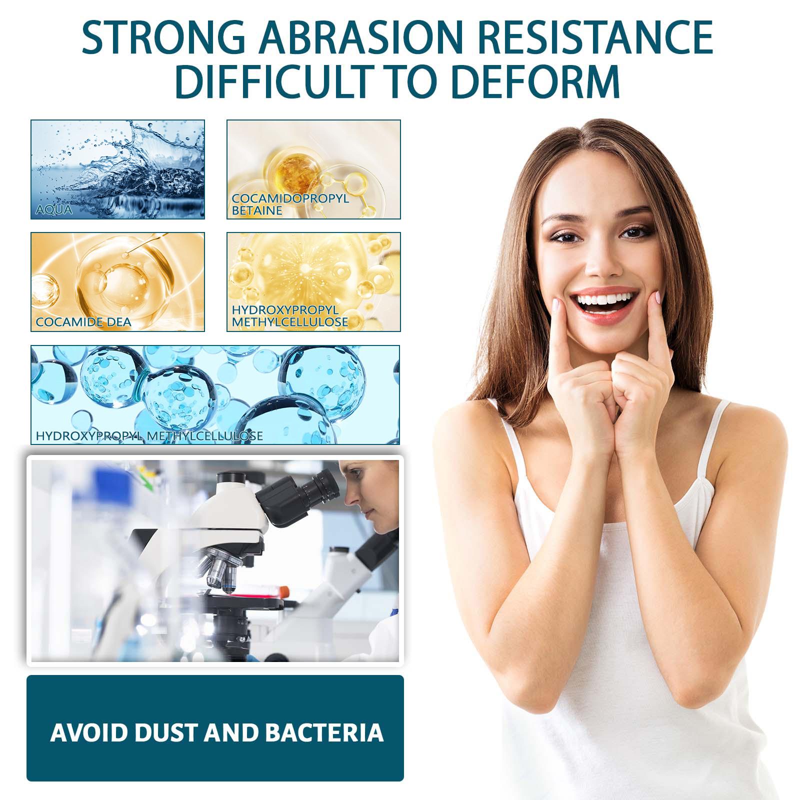 Eelhoe Adjustable Snap-On Dentures Temporary Filling Teeth Joint Filling Correction Kit with Methyl Methacrylate Easy to Use Non-Invasive Safe Material Oral Whitening