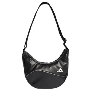 Adidas Glossy Polyester Crossbody Bag for Women, Classic Style in Black