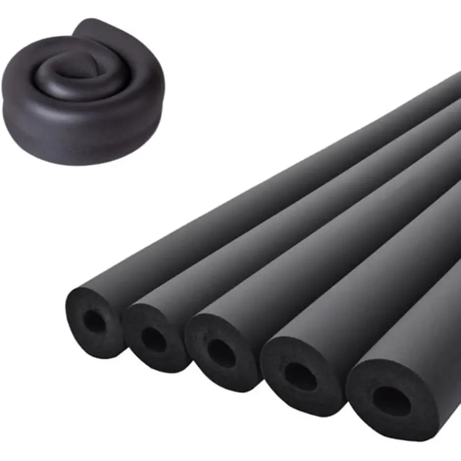 Pipe Insulation Foam Tube 1" Inch ID*3/8" TH-6Ft Foam Tubing Black Pipe Cover Heat Preservation for Outdoor Water Pipe Insulation,AC Unit, Guitar Stands, Exercise Machine Handle and Roof Rack Etc