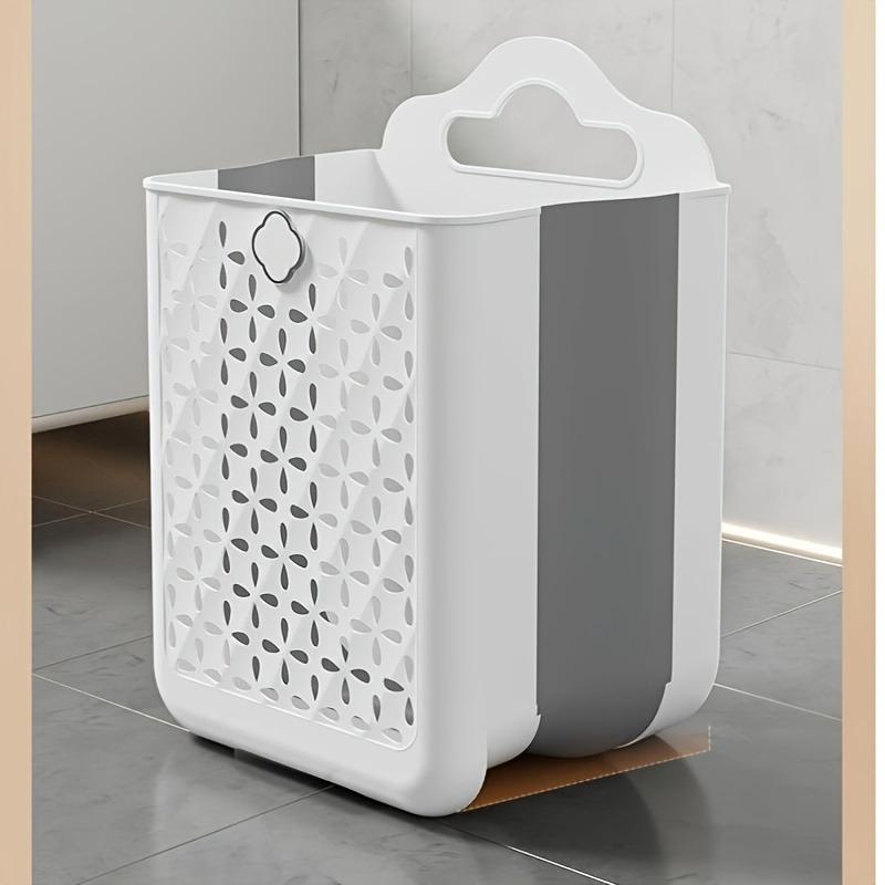 Foldable Laundry Basket, Wall Mounted Storage Basket, Modern Durable Plastic Storage Basket for Clothes, Toys, Snacks, Fruits