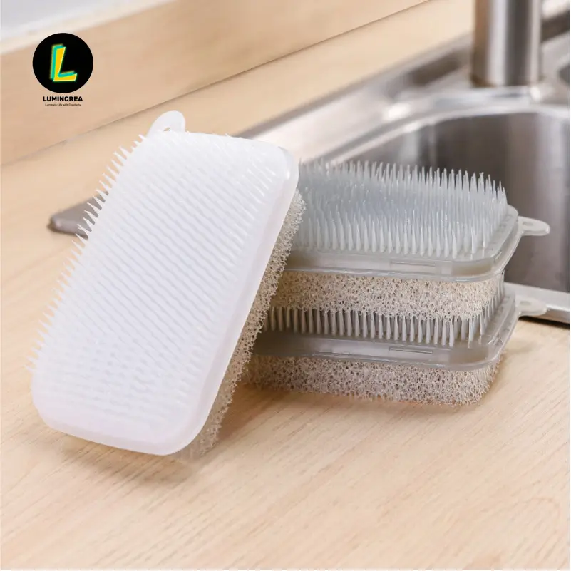 2Pcs Fruit and Vegetable Brush Kitchen Multi-function Bendable Vegetable and Fruit Cleaning Brush Household Vegetable Washing Brush