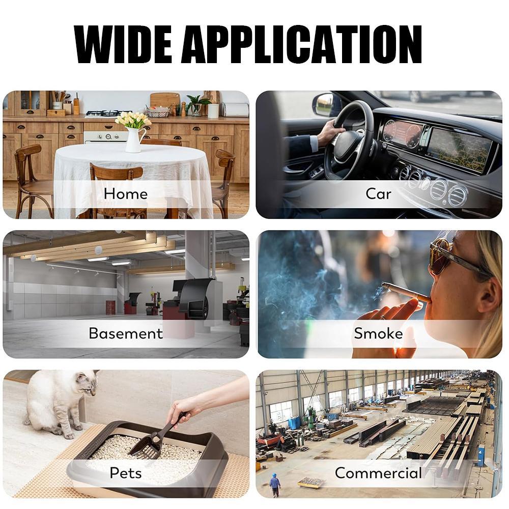 Portable Ozone Generator 60,000mg/h, O3 Ion Odor Eliminator for Home & Commercial Use, Covers 4500 Sq Ft, Removes Smoke and Pet Odors