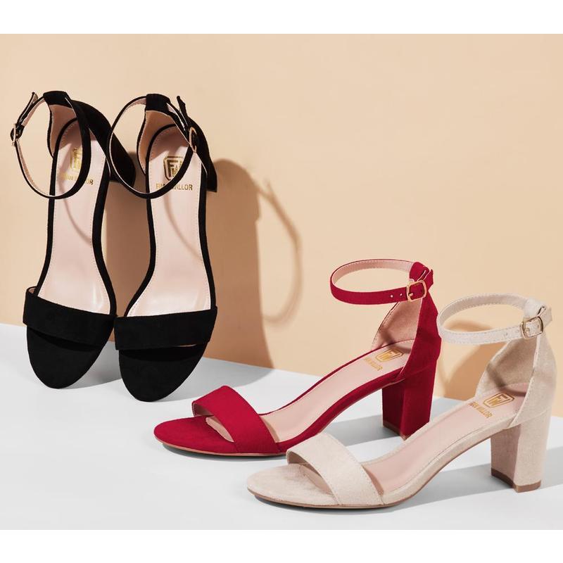 (New)Heels for Women 2.55" Chunky Block Heels Ankle Strap Open Toe Sandals Pumps Shoes for Wedding Party Evening Dress