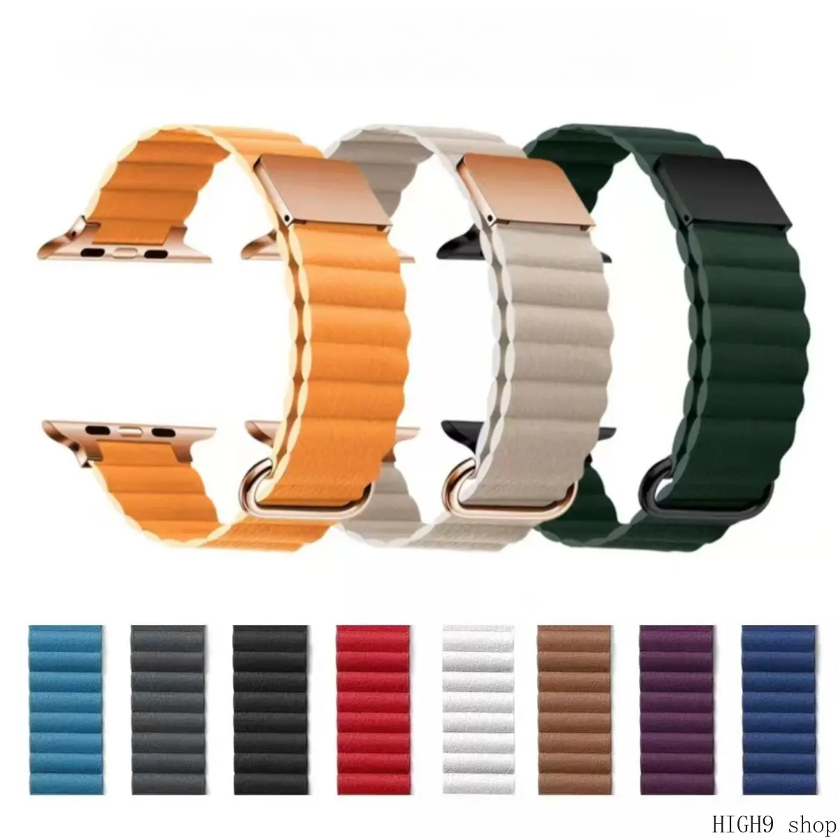 2026 Premium Genuine Leather Smartwatch Strap With Magnetic Reverse Buckle, Adjustable Secure Wristband Compatible With Multiple Smartwatch Sizes Including 40/41/42/46/49mm, Vintage Business Stylish Replacement Accessory For Daily Office And Casual Wear,