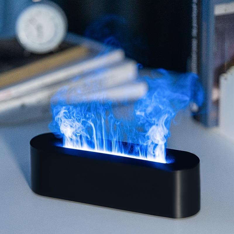 USB Flame Aromatherapy for Home Diffuser with Essential Oils, 7 Colors Flame Design USB Humidifier, USB Essential Oil Diffuser, Fireplace Humidifier