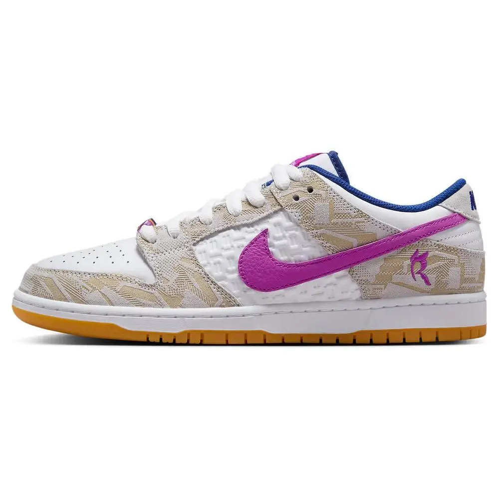 Nike Dunk SB Low Top Skate Shoes for Men and Women – Pure Platinum and Vivid Purple Verifiable, with credentials and supporting global authentication