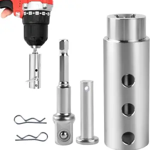 Trailer jack drill adapter, compatible with 1-inch drive shaft, Turbo, ez crank jack adapter tools and 1/2-inch socket drill bits,heavy-duty, suitable for RVs, construction,dump trailers (DIY, campervans),fathersdaygift