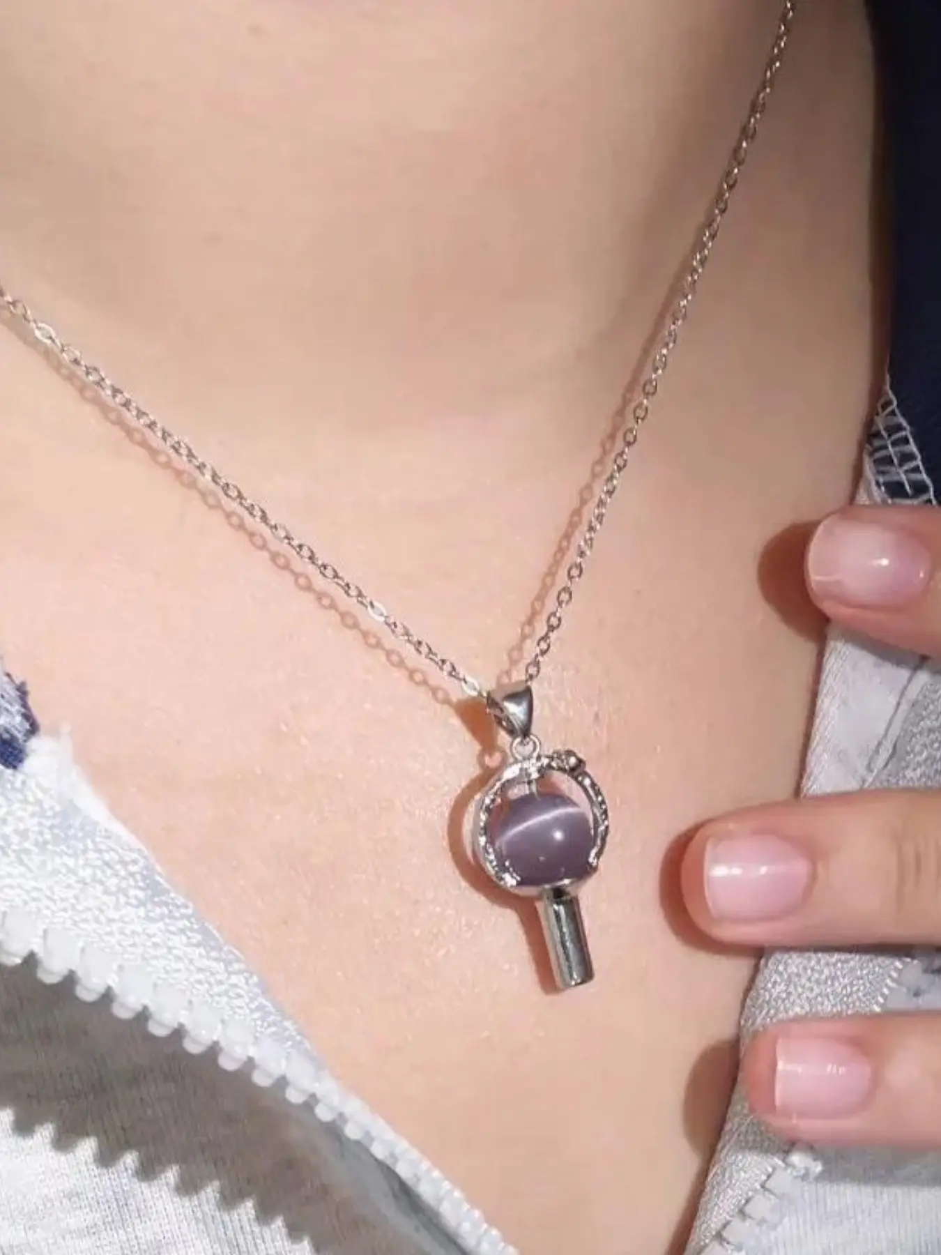 K-Pop Light Bar Fashion Pendant Necklace - Fan supported jewelry, ARMY style necklace, cute collarbone chain, perfect for girls' birthdays or mothers' gifts, perfect for ball parties