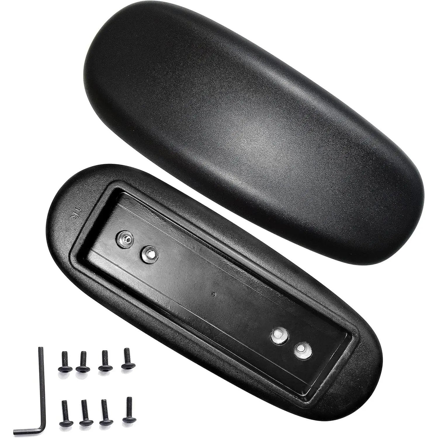 Office Chair Armrest Replacement Universal 4" or 5.5" Mounting Hole | Arm Pads Set of 2 Black