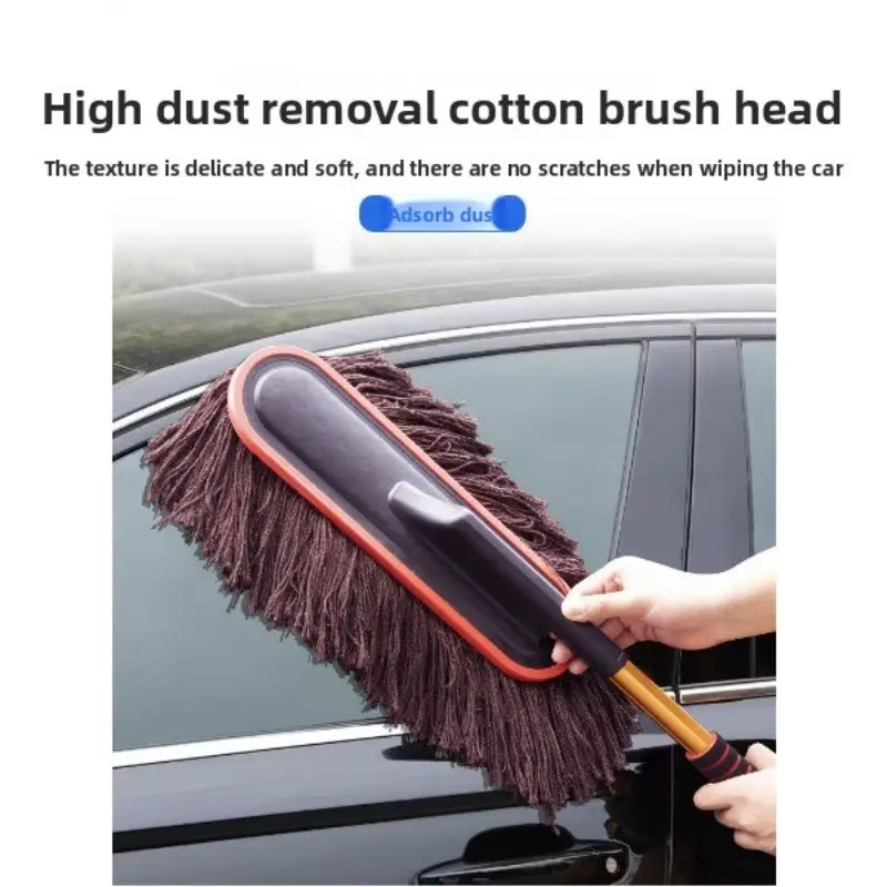 Car Cleaning Tool Set, Wax Applicator Brush & Dust Removal Duster, Essential Car Wash Accessories, Efficient Vehicle Maintenance Kit