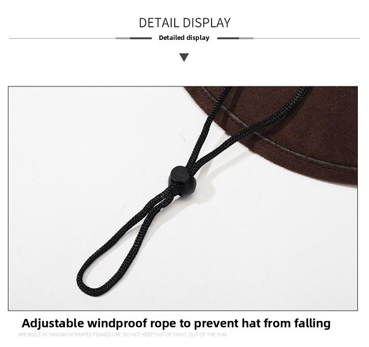 Jazz hat European and American fashion imitation leather velvet imitation wool felt hat neutral versatile top hat men's and women's cowboy hats big edge