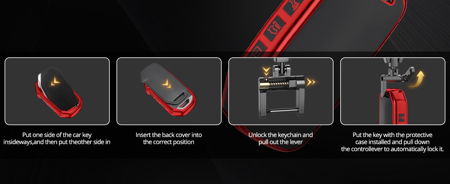 for Kia Key Fob Cover with Keychain.No Screws Required for Installation.Compatible with K4 K5 Forte Sportage Soul Seltos Telluride EV6 NIRO Stinger Sorento