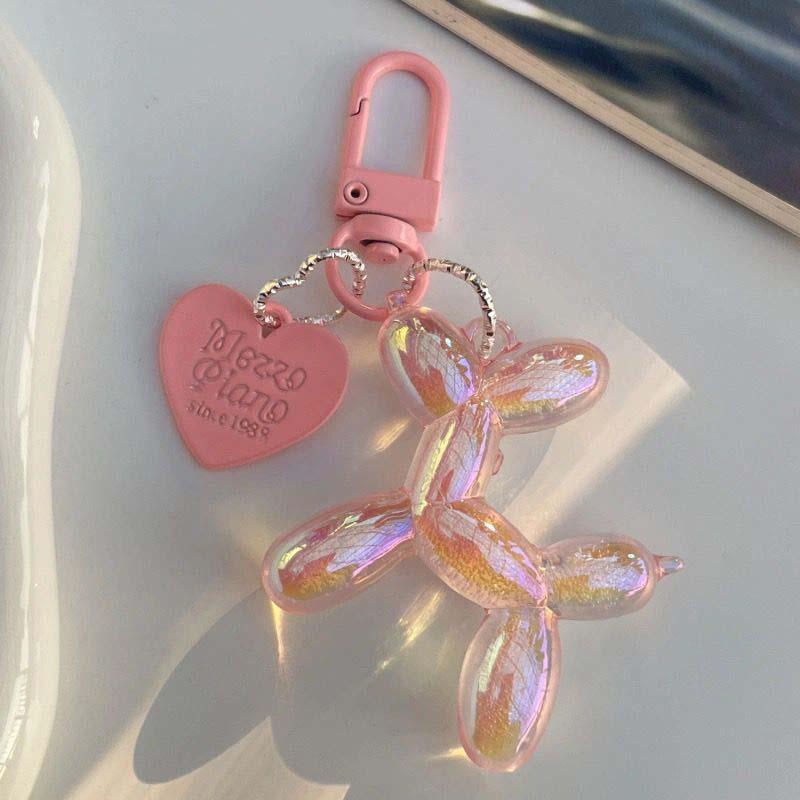 Jelly Cute Jelly Balloon Dog Keychain Pendant Cartoon Dog Chain Keychain - Lovely accessory jewelry gift for unisex keys