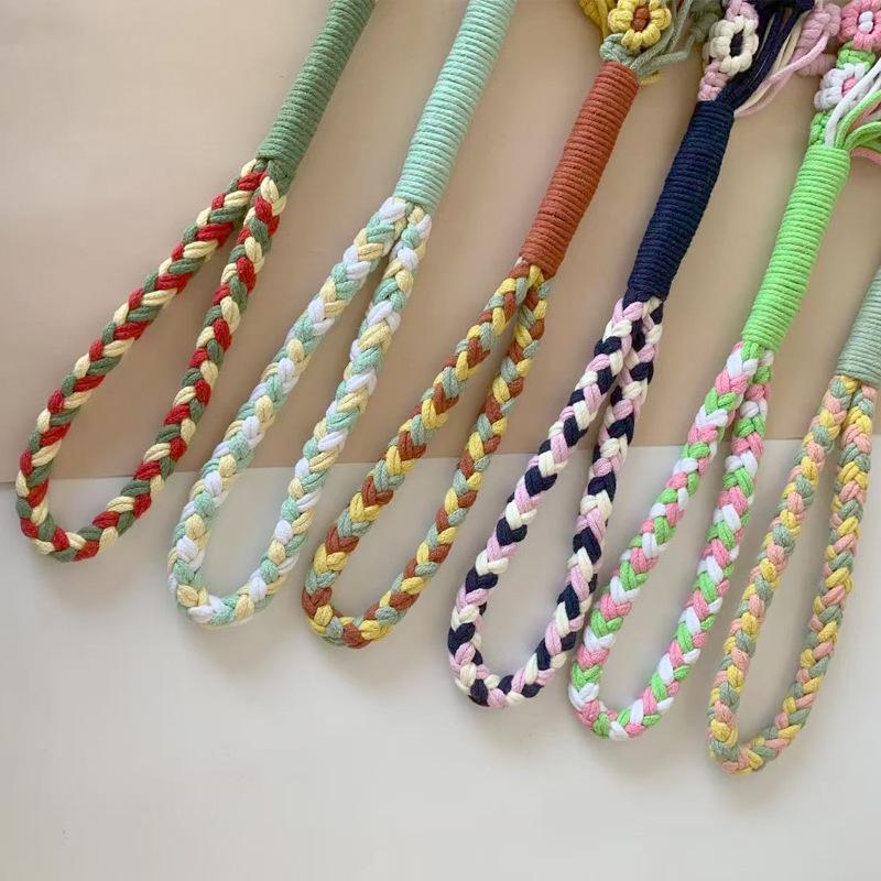 Universal Colorful Dog Leash - Handwoven Cotton Rope Lead for Small Medium Large Dogs - Heavy Duty & Soft Braided Pet Walking Leash - Creative Fashion Accessory for Outdoor Training