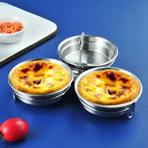 3 Pieces Stainless Steel Egg Steaming Molds for Household Use, Ideal for Poached Eggs & Breakfast Steamed Eggs, Flat Base Design with Assorted Patterns for Tasty and Healthy Egg Dishes