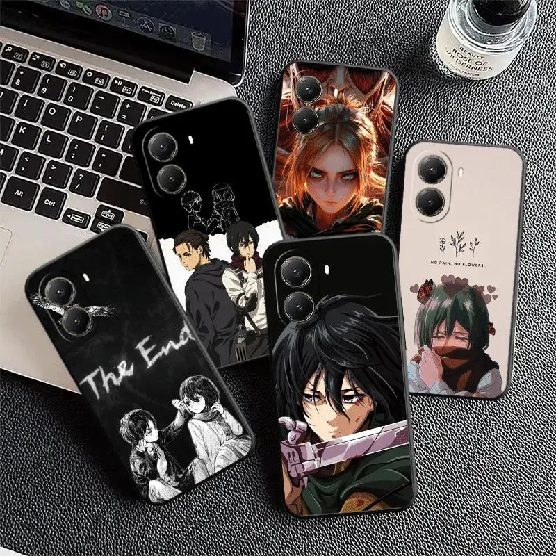 A-Attack On T-Titan Mikasa Soft Phone Case for iPhone 17, 16, 15, 14, 13, 12, 11 Pro Air Plus ProMax and Samsung S26-S20 Ultra Plus FE shock-absorbing phone cases, fashionable gift.