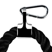 Deluxe Tricep Rope Pull Down Cable, 27 & 36 Inch Rope Length, Easy to Grip & Non-Slip Cable Attachment for Gym Workout Exercise