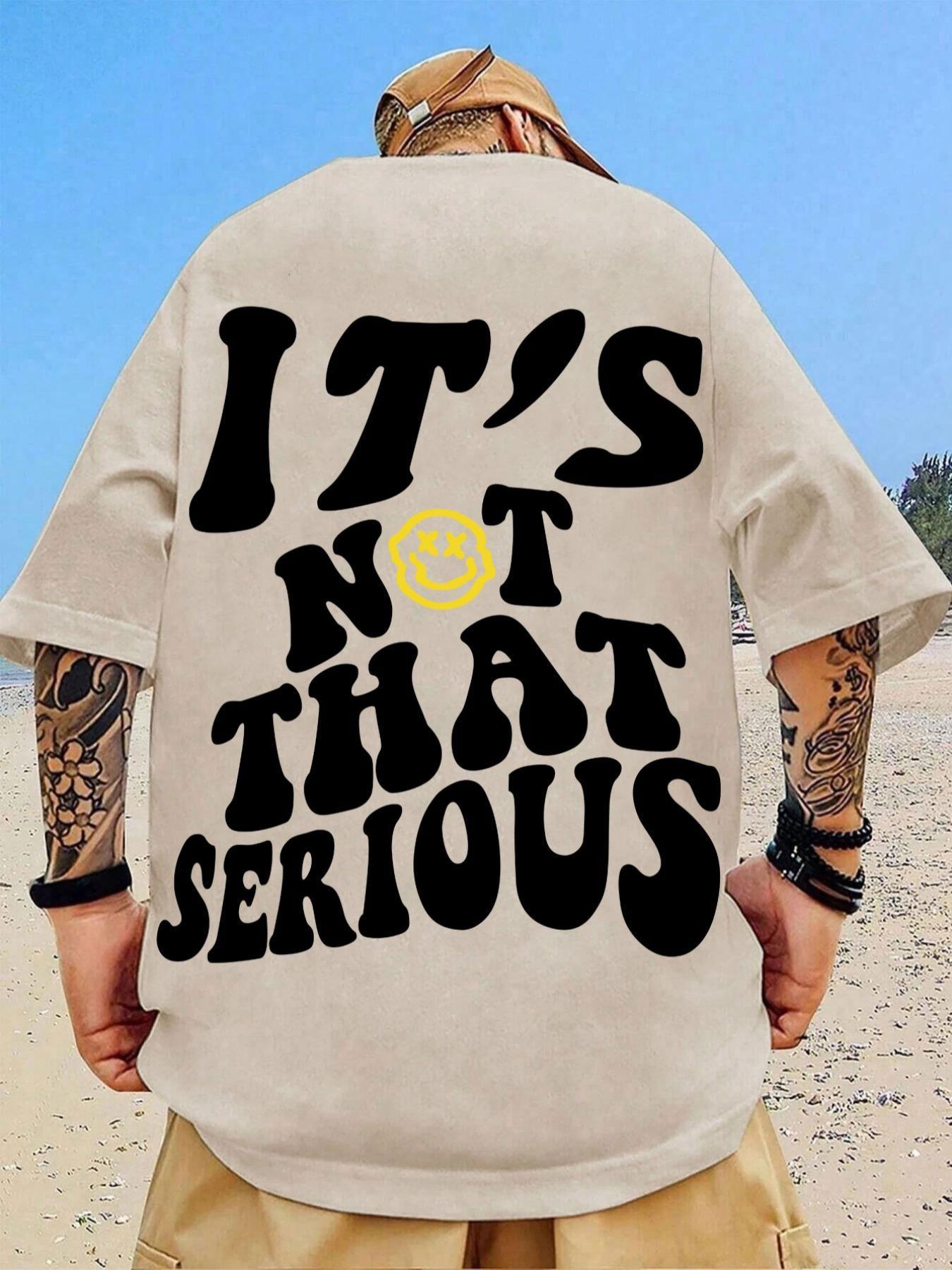 Men's Cartoon Letter Graphic Print Round Neck Knitted Sleep Tee, Regular Fit Casual Short Sleeve Pajama T-shirt, Men's Summer Sleepwear, National Day Offers