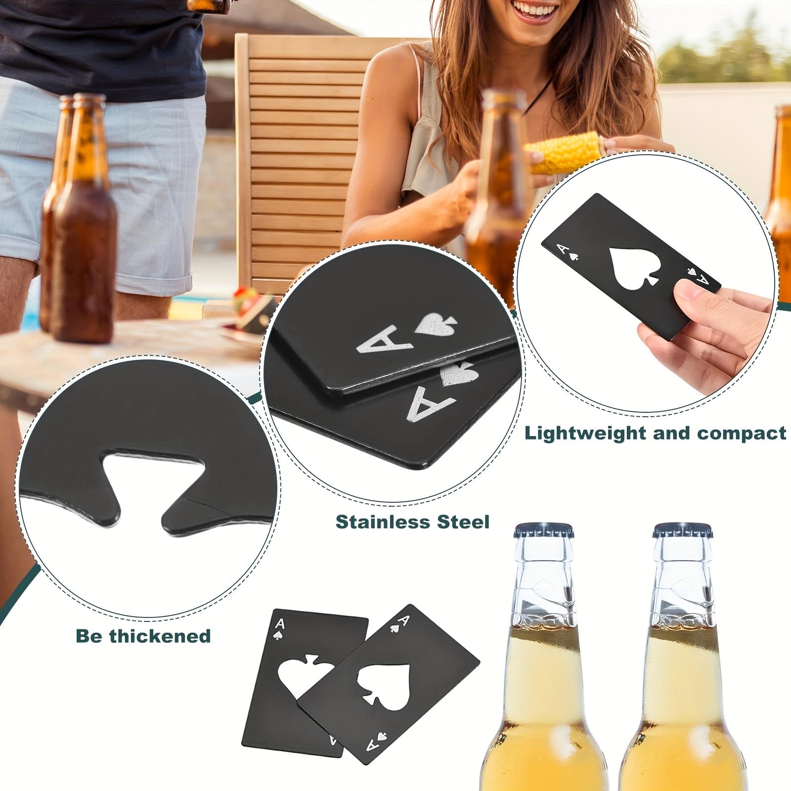For Weddings, Anniversaries & Birthdays, Creative Bottle Opener Solution, 50 Pcs Hollow Ace of Spades Poker Stainless Steel Wine Bottle Opener, Stainless Steel Beer Opener, Effortlessly Prepare Party Favors, Party Favor Supplies