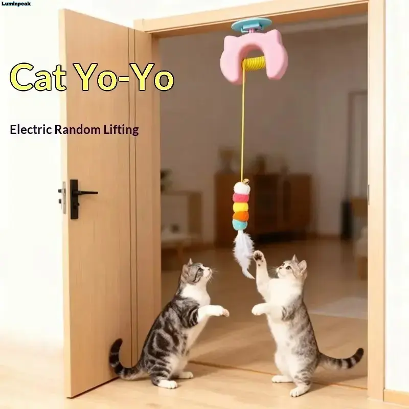 Interactive Cat Toy for Indoor Cat, Automatic Door Hanging Cat Toy with Detachable Design, Kitten Toys for Indoor Cats Self Play