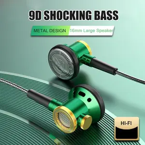 Wired In-Ear Headphones with Microphone, Low Latency, 3.5mm and Type-C Jacks, Compatible with Samsung Galaxy, iPhone, and More Devices