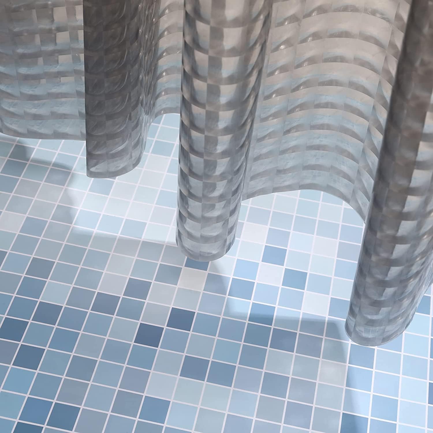 Bathroom Shower Curtain, Shower Curtain Liner, 1 Count Waterproof Shower Curtain with 12 Hooks, Bathroom Decor Supplies for Home Hotel Dormitory