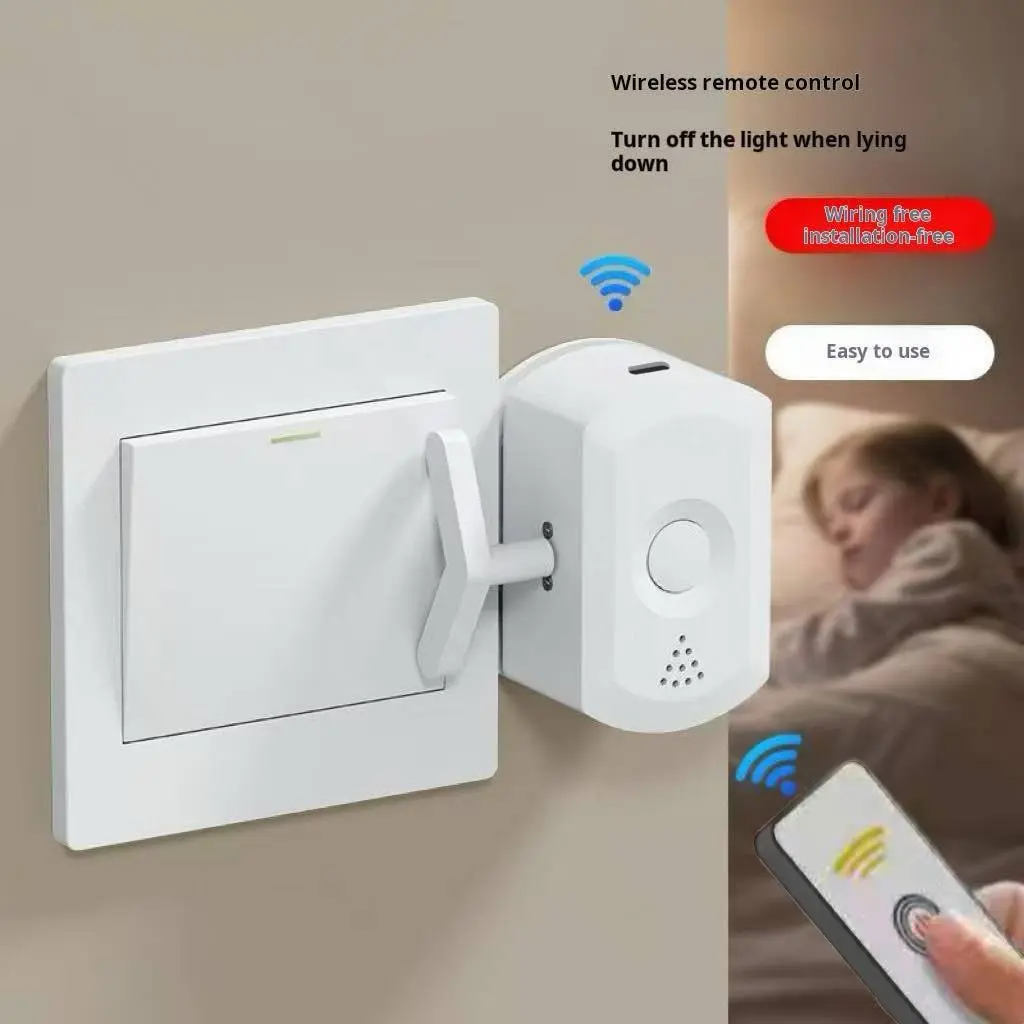 Automatic Light Switch Tool, On Off Control, Wireless Remote Control, Easy Installation, No Wiring Needed, Adhesive Mountable, Ideal for Furniture Lights