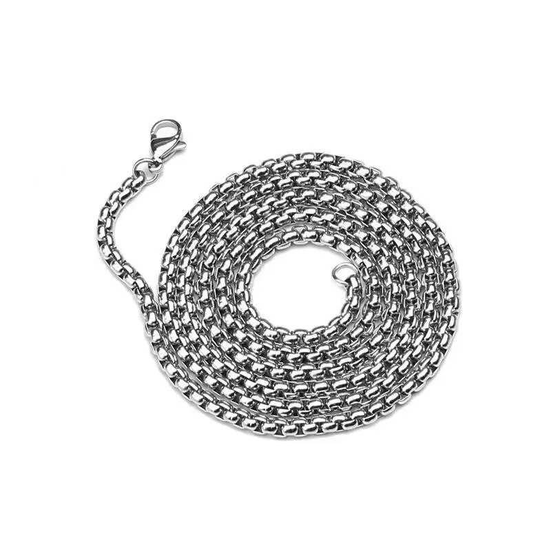 Titanium Steel Chain Necklace for Men Women, Stainless Steel Curb Chain Pendant Necklace, Heavy Duty Link Chain Jewelry, Waterproof Tarnish Resistant Layered Necklace for Western Streetwear Fashion