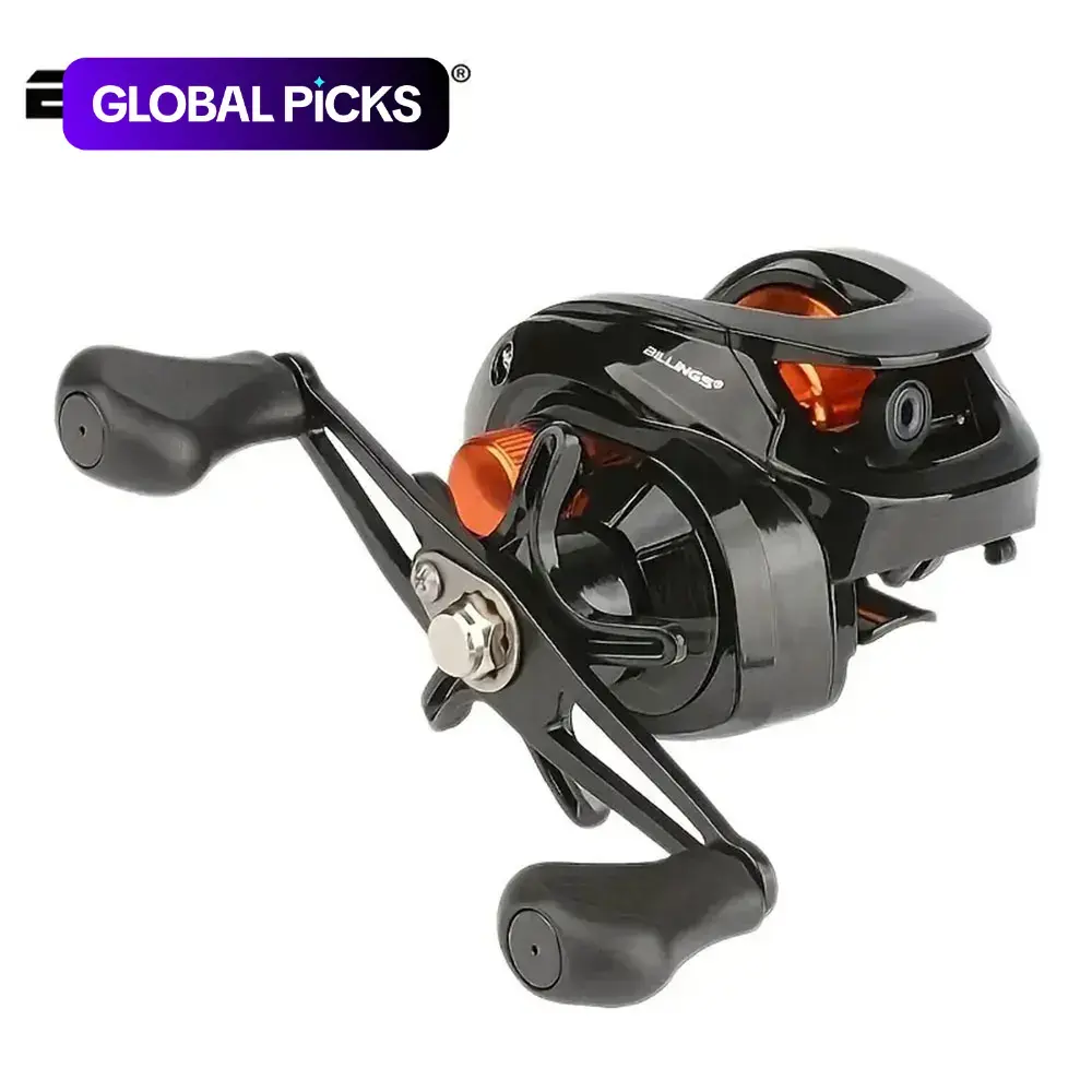 Billings AS Series Baitcasting Reel, 18LB Max Drag, 6.3:1 Gear Ratio, Perfect for Freshwater & Saltwater Fishing, Fishing Tackle, Fishing Equipment #GLOBAL PICKS
