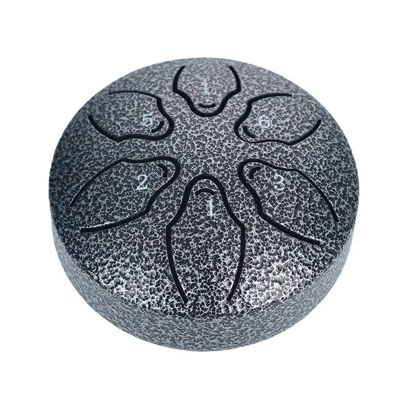 Mini Steel Tongue Drum - 6 Notes, 3 Inch Bell Drum, Steel Drum Instrument, Includes Travel Bag, Baton, Sheet Music, Ideal for Musicians, Multiple Colors Available, Percussion Instrument, Percussion Musical Instruments