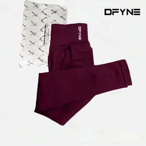 DFYNE Booty Scrunch Leggings| High Waist Tummy Control Seamless Workout Gym Tights