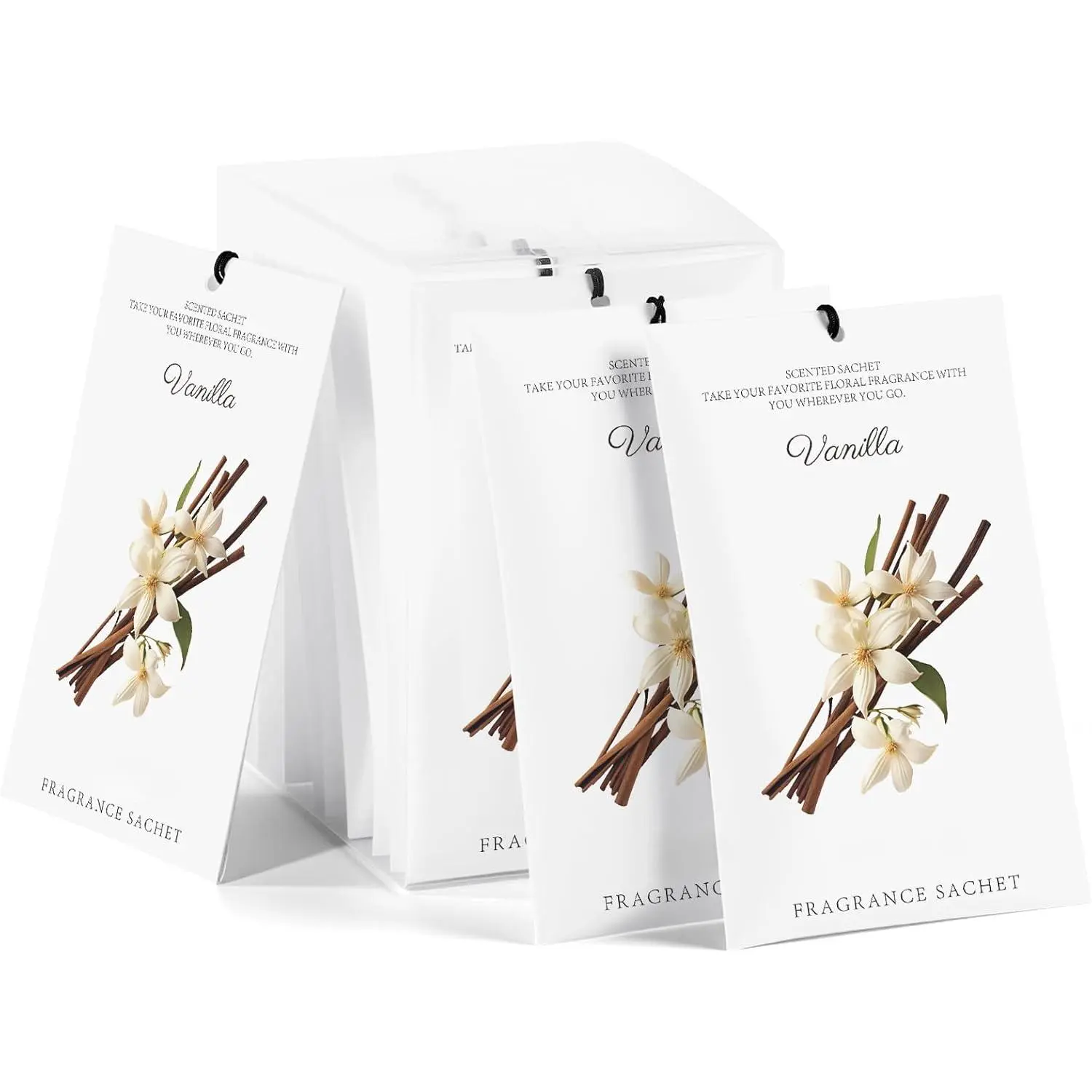 12 Packs Vanilla Scented Sachets for Drawer and Closet, Long-Lasting Closet Sachet Bags Drawer Deodorizers Fresh Scents, Home Fragrance for Lover