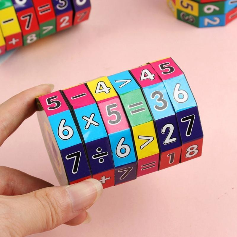 Creative Kids Magic Cube Math Toys Addition Subtraction Multiplication and Division Learning Educational Toy Montessori Toys