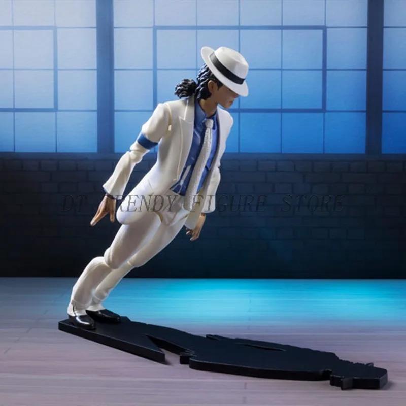 14cm SHF Michael Jackson Action Figure Smooth Criminal Moonwalk PVC MovableMichael Jackson Collection Model Ornament Toys Gifts