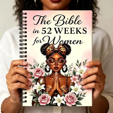 The Bible in 52 Weeks for Women Spiral Notebook Workbook Study Guide Weekly Devotional Prayer Journal Reflection Workbook for Spiritual Growth
