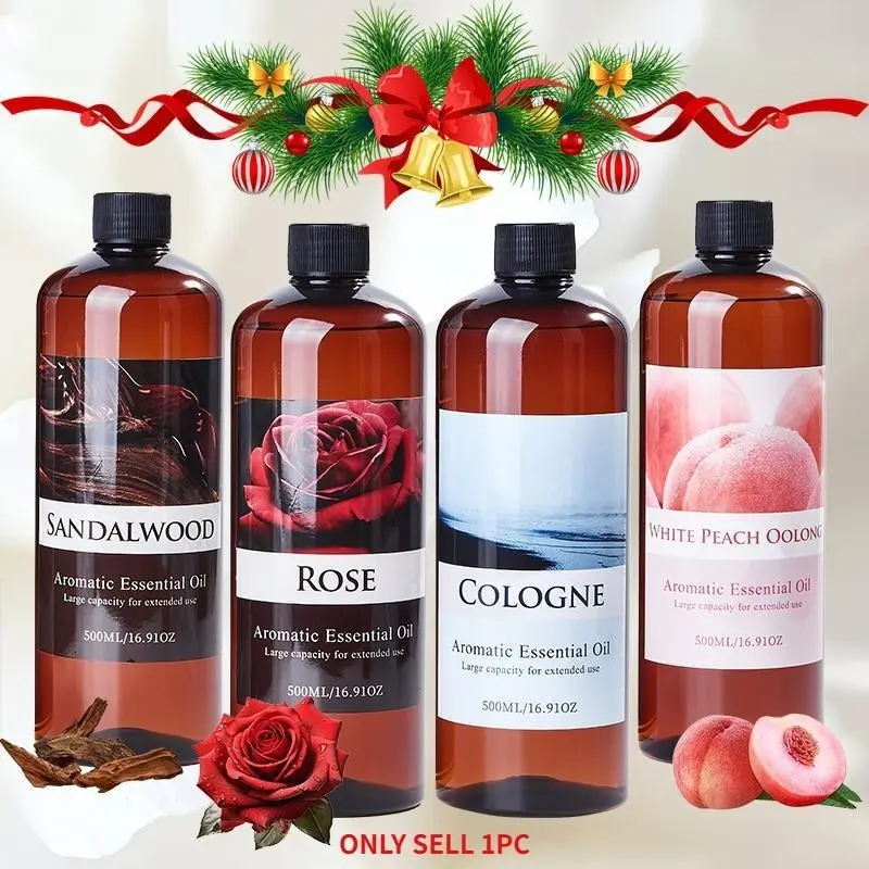 500ml Large-Capacity Aromatherapy Essential Oil Refill—High-Concentration Formula for a Natural, Long-Lasting Scented Oil. Compatible with Aromatherapy Diffusers, Humidifiers, and Car Air Fresheners. The Perfect Holiday Gift