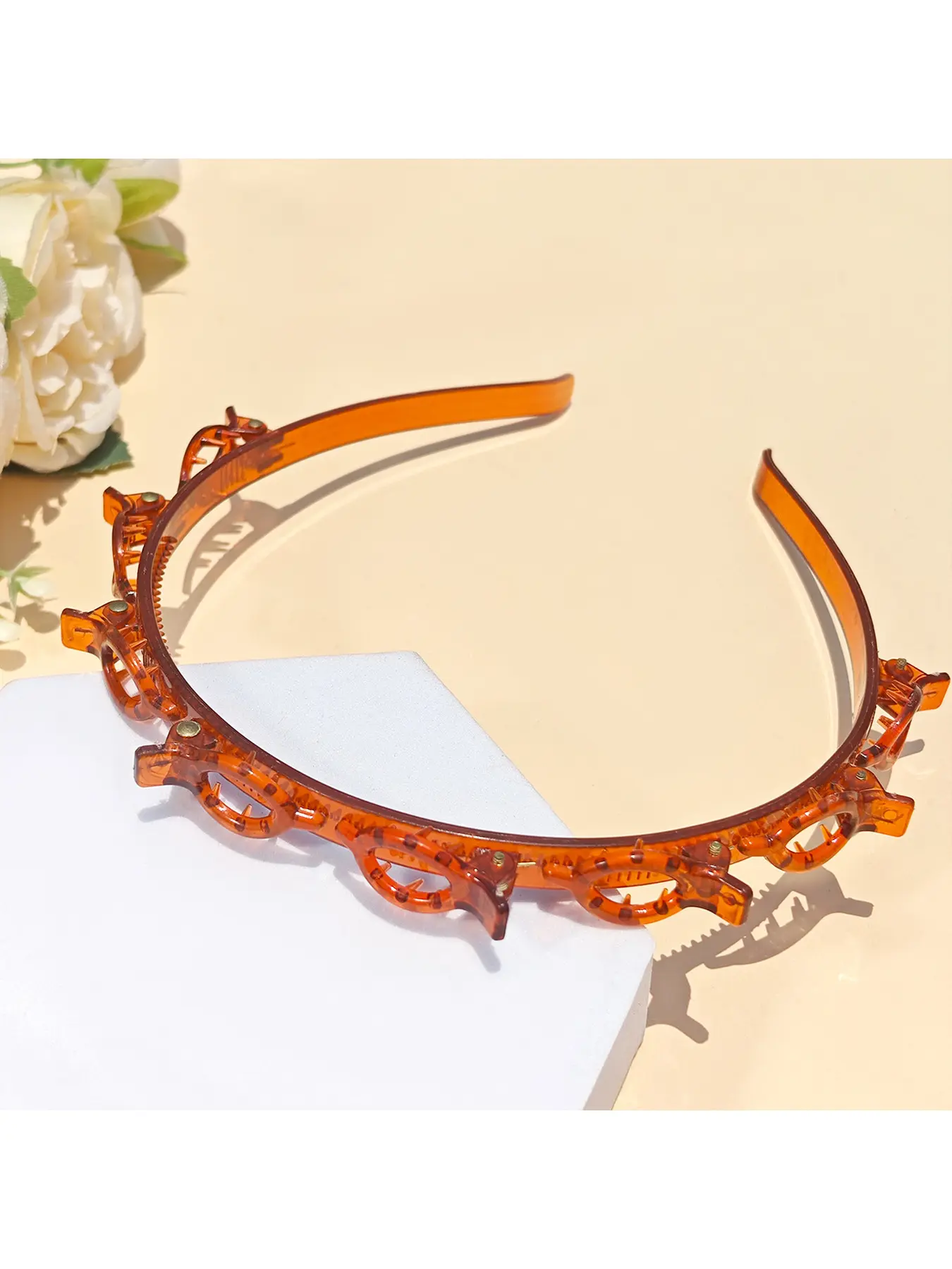 Multi-layer Hollow Woven Headband, Double Layer Bangs Hair Clip Hair Band, Viral Hair Accessories