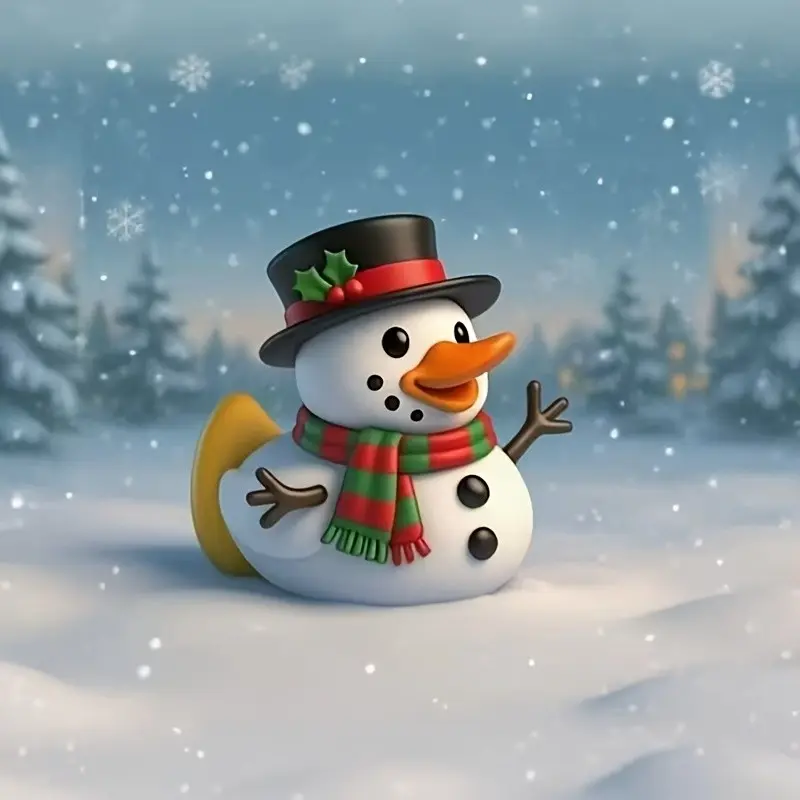Novelty Statue Ornament, Fantastical Christmas Duck Statue, Resin Crafts, Unique Holiday Decor, Perfect for Festive Displays