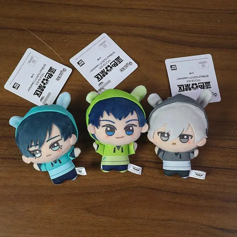 NEW blue lock peluches bunny ears Plush Toy Pendant Seishiro Nagi Isagi Yoichi Chigiri Anime Fluffy Maumet toy Backpack Keychain