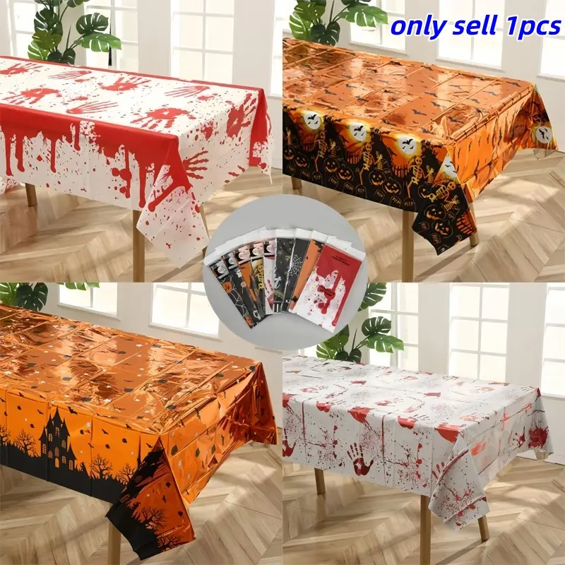 Halloween Pumpkin Head Ghost Party Decoration, Horror Thriller Festival Gift, Blood Hand Design, Perfect for Halloween and Christmas