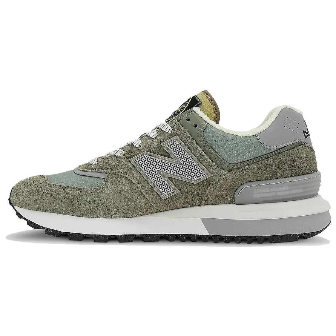 Stone Island x New Balance NB 574 Retro Low-Top Casual Sneakers for Men and Women – Fabric and Leather Verifiable, with credentials and supporting global authentication