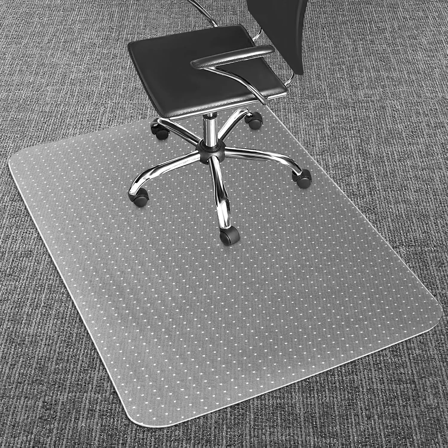 Office Chair Mat for Carpets, 48"x 36" Heavy Duty Clear Plastic Floor Protector, Non-Slip  Desk Chair Mat for Low Pile Carpeted Floors, Smooth Rolling Carpet Chair Mat for  Office