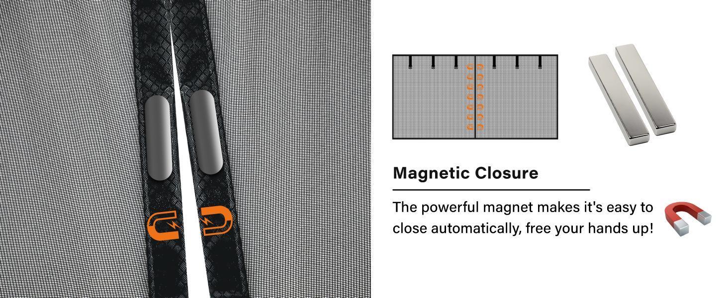 Garage Screen Door - Magnetic Closure, Reinforced Fiberglass Mesh, Heavy Duty Weighted Bottom, Hands-Free Operation, Easy Assembly & Pass-Through garagescreendoor